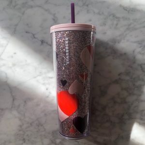 Starbucks VDAY 2021 Glitter Hearts Reusable Tumbler